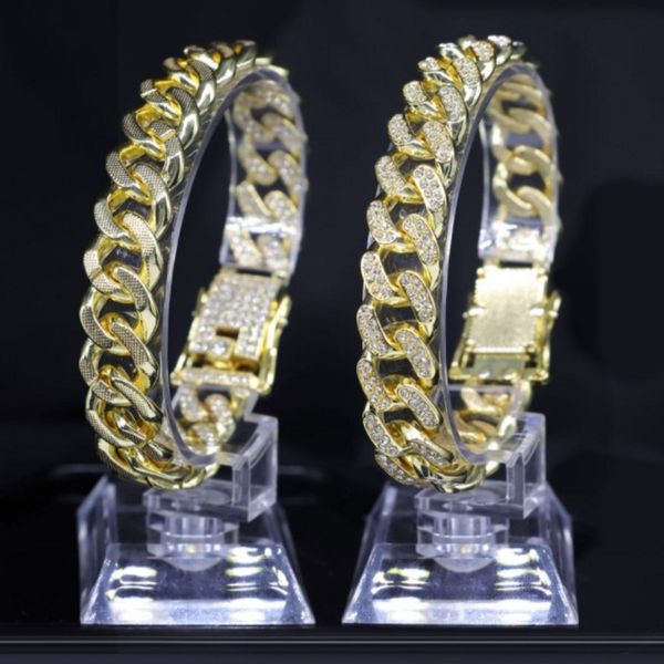 hip hop chic cuban full diamond bracelets and necklaces for men's fashion accessories, Black
hip hop chic cuban full diamond bracelets and necklaces for men's fashion accessories, Black