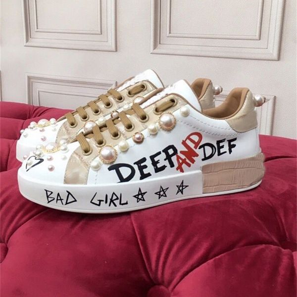 dress shoes spring round head deep mouth lace up korean color matching flat bottom casual shoes pearl graffiti women's hkbu, Black
dress shoes spring round head deep mouth lace up korean color matching flat bottom casual shoes pearl graffiti women's hkbu, Black