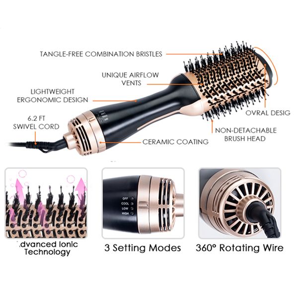 3 in 1 hair dryer brush one step blow dryer hair blower brush air styling brush negative ion hair straightener curler comb
3 in 1 hair dryer brush one step blow dryer hair blower brush air styling brush negative ion hair straightener curler comb