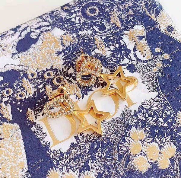 fine diamond inlaid star earrings simple fashion five pointed star letter female earrings, Golden
fine diamond inlaid star earrings simple fashion five pointed star letter female earrings, Golden