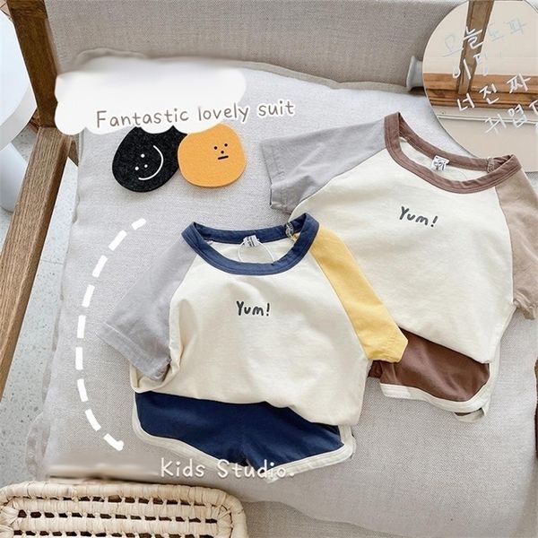 children's cotton baby sets letter print casual sports boy t-shirt + shorts clothing sets toddler leisure shorts sets 220509, White
children's cotton baby sets letter print casual sports boy t-shirt + shorts clothing sets toddler leisure shorts sets 220509, White