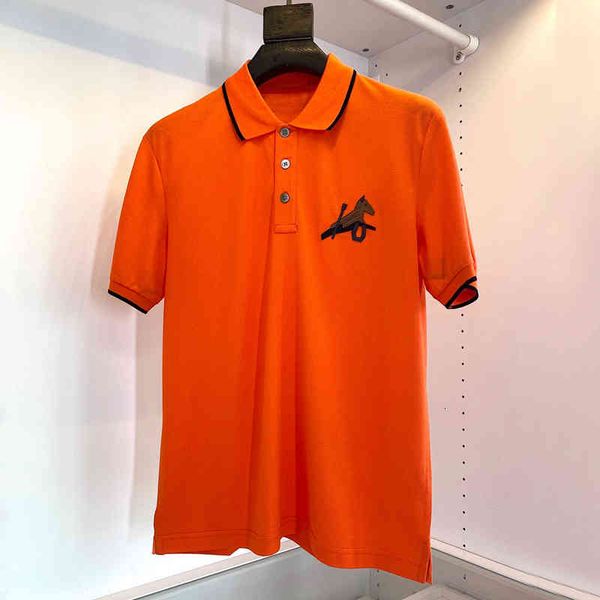 men's polos european and american summer high-end fashion brand trojan horse leather embroidery beaded cotton contrast lapel paul short, White;black
men's polos european and american summer high-end fashion brand trojan horse leather embroidery beaded cotton contrast lapel paul short, White;black