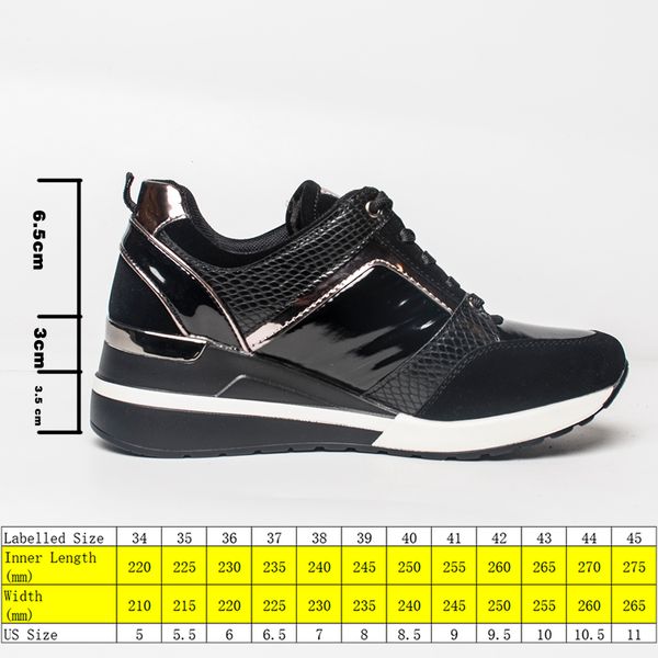 6.5cm women casual shoes down leather waterproof platform hidden heel wedge shoes chunky sneakers comfortable lace up, Black;yellow
6.5cm women casual shoes down leather waterproof platform hidden heel wedge shoes chunky sneakers comfortable lace up, Black;yellow