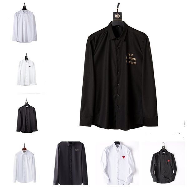 mens dress shirts women's business fashion casual long sleeve plaid designers shirt brands spring solid color formal luxury clothing sp, White;black
mens dress shirts women's business fashion casual long sleeve plaid designers shirt brands spring solid color formal luxury clothing sp, White;black