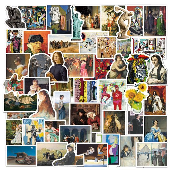 new 52pcs world artist work oil painting aesthetic stickers diy luggage guitar fridge lapcool graffiti sticker ins kid toy decal 
new 52pcs world artist work oil painting aesthetic stickers diy luggage guitar fridge lapcool graffiti sticker ins kid toy decal