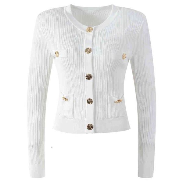 women's knits tees autumn and winter women's temperament aging round neck long sleeve short knitted cardigan metal button single r, White
women's knits tees autumn and winter women's temperament aging round neck long sleeve short knitted cardigan metal button single r, White