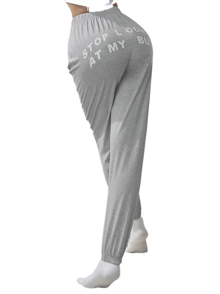 slogan graphic lounge pants 76rf#, Black;red 
slogan graphic lounge pants 76rf#, Black;red