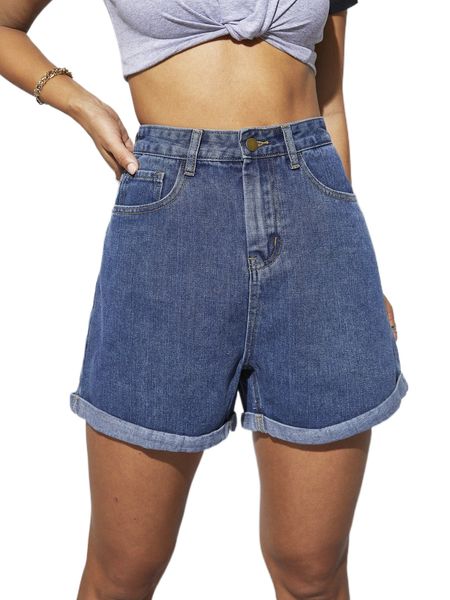 rolled hem wide leg denim shorts n5qy#, White;black
rolled hem wide leg denim shorts n5qy#, White;black