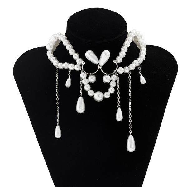 pendant necklaces simple creative geometric collar imitation pearl tassel braided elegant clavicle chain fashion personality necklace jewelr, Silver
pendant necklaces simple creative geometric collar imitation pearl tassel braided elegant clavicle chain fashion personality necklace jewelr, Silver
