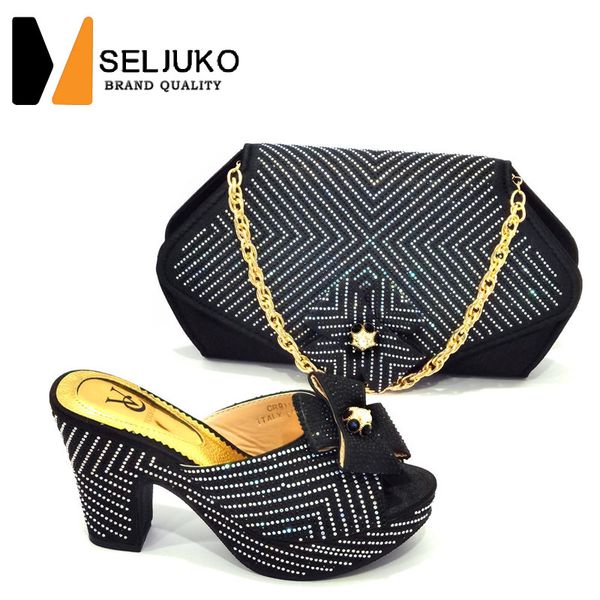 2022 new arrival ladies two-piece decorated rhinestone summer wedding shoes and bags, Black
2022 new arrival ladies two-piece decorated rhinestone summer wedding shoes and bags, Black