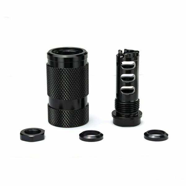 fittings 3rd muzzle brake .223/9mm/5.56/ss/1/2-28rh/ 13/16-16 outer inner sleeve pack