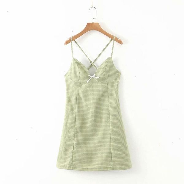 women french bow spaghetti strap dress ins short summer fresh plaid v-neck slim body cottagecore y2k korean, Black;gray
women french bow spaghetti strap dress ins short summer fresh plaid v-neck slim body cottagecore y2k korean, Black;gray