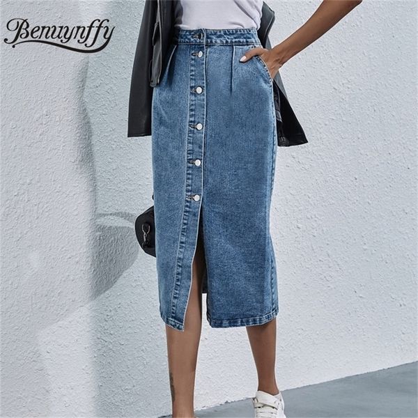 benuynffy single breasted knee length denim skirt women streetwear casual pocket high waist straight jeans skirt 220701, Black
benuynffy single breasted knee length denim skirt women streetwear casual pocket high waist straight jeans skirt 220701, Black