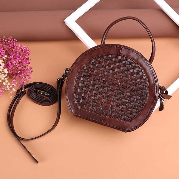 showecomfort01 storeleather women's bag women's shoulder vegetable tanned leather bag handmade round woven handbag messenger bag
showecomfort01 storeleather women's bag women's shoulder vegetable tanned leather bag handmade round woven handbag messenger bag