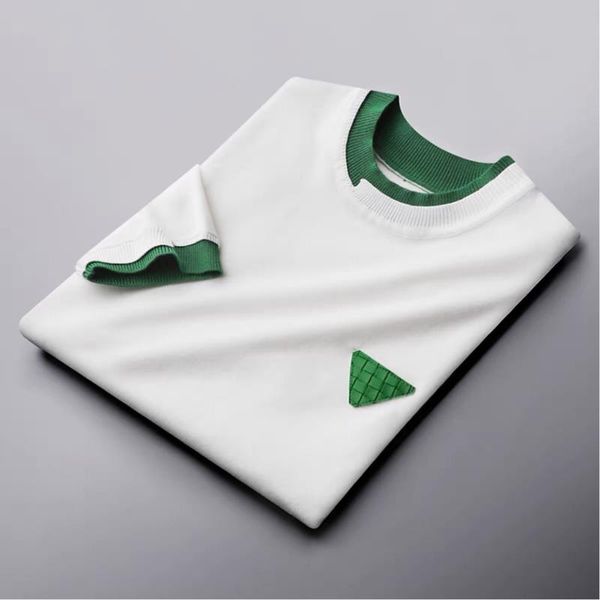 men's t-shirts white green stitching knitted t-shirt men's casual short sleeve summer korean fashion embroidery round ne, White;black
men's t-shirts white green stitching knitted t-shirt men's casual short sleeve summer korean fashion embroidery round ne, White;black