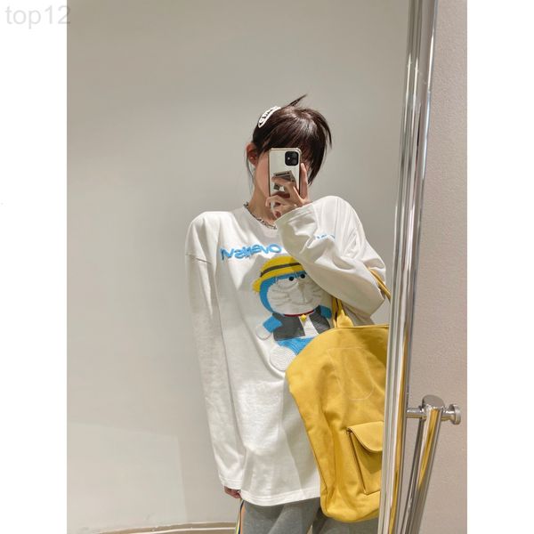 women's t-shirt designer chaopai 22 early spring new product niche design leisure aging fashion flocking letter cartoon jingle cat long, White
women's t-shirt designer chaopai 22 early spring new product niche design leisure aging fashion flocking letter cartoon jingle cat long, White