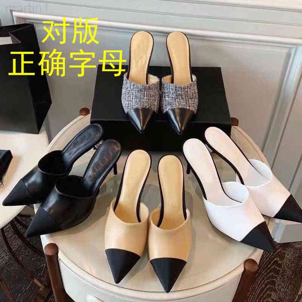 slippers designer 2022 new small fragrance korean version pointed shallow mouth pearl thin heel color matching professional high-heeled, Black
slippers designer 2022 new small fragrance korean version pointed shallow mouth pearl thin heel color matching professional high-heeled, Black