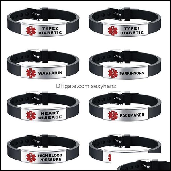 other bracelets jewelry creative red medical alert bracelet women epilepsy diabetes sos stainless steel drop delivery 2021 0xdzq, Golden;silver
other bracelets jewelry creative red medical alert bracelet women epilepsy diabetes sos stainless steel drop delivery 2021 0xdzq, Golden;silver