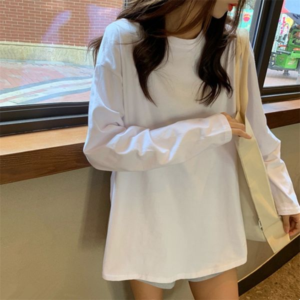 women oversized t-shirt spring autumn o-neck casual long sleeve tshirts female white basic cotton women's loose tees black 220321
women oversized t-shirt spring autumn o-neck casual long sleeve tshirts female white basic cotton women's loose tees black 220321
