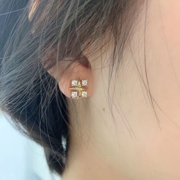 s925 sterling silver stud earrings women's cross 4 stone stud earrings luxury brand classic friendship birthday jewelry gift cx220408, Golden;silver
s925 sterling silver stud earrings women's cross 4 stone stud earrings luxury brand classic friendship birthday jewelry gift cx220408, Golden;silver