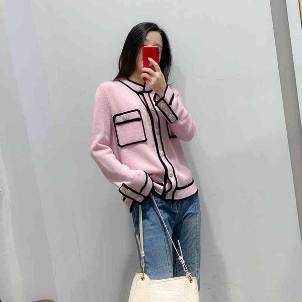 women's sweaters early spring celebrity xiaoxiang woolen sweater long sleeve contrast color round neck knitted cardigan jacket fashion, White;black
women's sweaters early spring celebrity xiaoxiang woolen sweater long sleeve contrast color round neck knitted cardigan jacket fashion, White;black