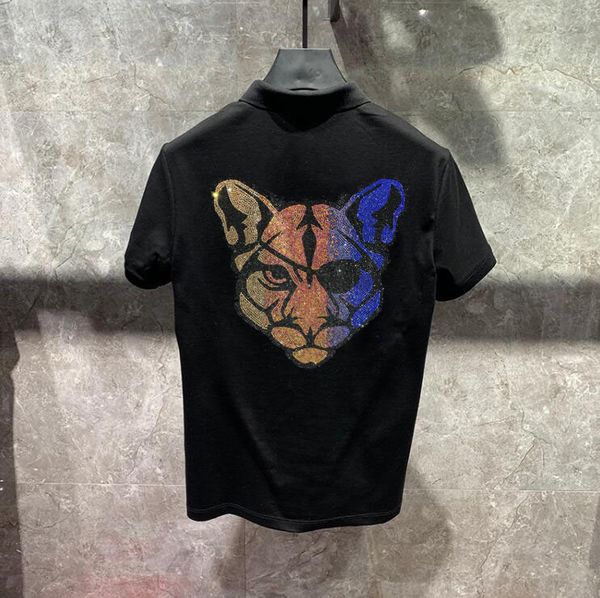 2022 cool brand male short sleeve polo tee fitness animals pattern drill, White;black
2022 cool brand male short sleeve polo tee fitness animals pattern drill, White;black