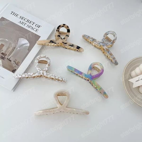 women large alloy ribbon cross hair clamps hollow out acetic acid flower color hair clips claw korean girls geometric bath ponytail scrunchi, Slivery;white
women large alloy ribbon cross hair clamps hollow out acetic acid flower color hair clips claw korean girls geometric bath ponytail scrunchi, Slivery;white
