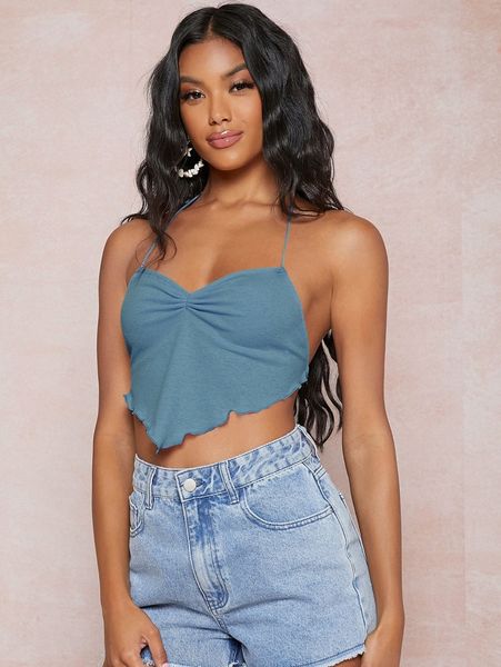 sxy 1 pc tie backless halter b6xb#, White
sxy 1 pc tie backless halter b6xb#, White