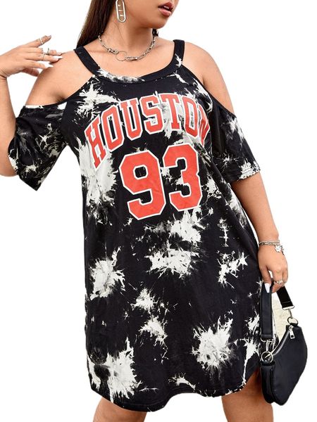 plus tie dye letter graphic cold shoulder tee dress b30k#, Black
plus tie dye letter graphic cold shoulder tee dress b30k#, Black