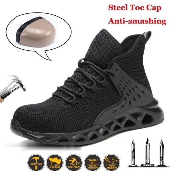 men reflective safety shoes with metal toe indestructible shoe steel toe waterproof breathable sneakers work boots 210315, Black;brown
men reflective safety shoes with metal toe indestructible shoe steel toe waterproof breathable sneakers work boots 210315, Black;brown