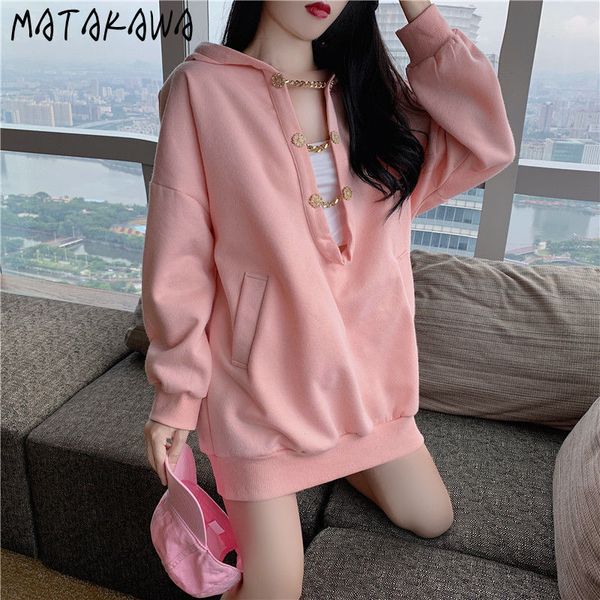 spring korean loose hooded chain sweatshirt women long sleeve coat midlength sweatshirts vintage clothes for teens 210506, Black
spring korean loose hooded chain sweatshirt women long sleeve coat midlength sweatshirts vintage clothes for teens 210506, Black