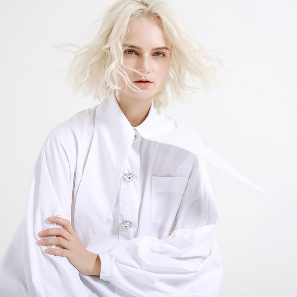 eam spring summer lapel long lantern sleeve nailed temperament large size brief shirt women blouse fashion jh362 y200422, White
eam spring summer lapel long lantern sleeve nailed temperament large size brief shirt women blouse fashion jh362 y200422, White