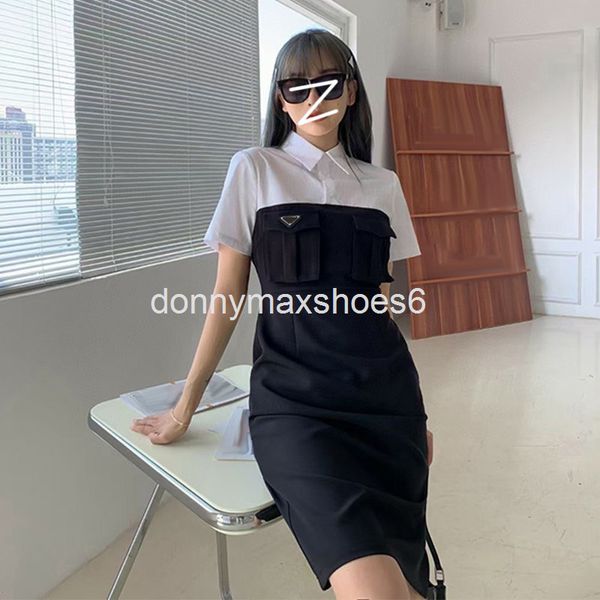 casual dresses special price fake two triangular shirt skirt 21 korean ins slim pocket dress, Black;gray
casual dresses special price fake two triangular shirt skirt 21 korean ins slim pocket dress, Black;gray