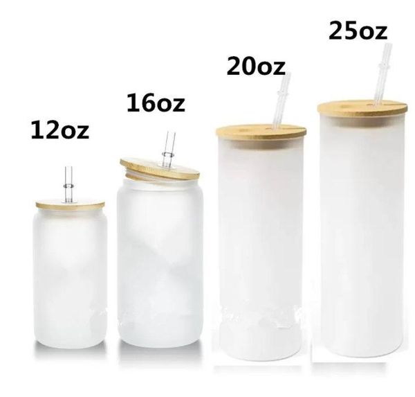 12oz 16oz 20oz 25oz tumblers sublimation glass beer mugs with bamboo lid straw diy blanks frosted clear can shaped cups heat transfer iced c
12oz 16oz 20oz 25oz tumblers sublimation glass beer mugs with bamboo lid straw diy blanks frosted clear can shaped cups heat transfer iced c