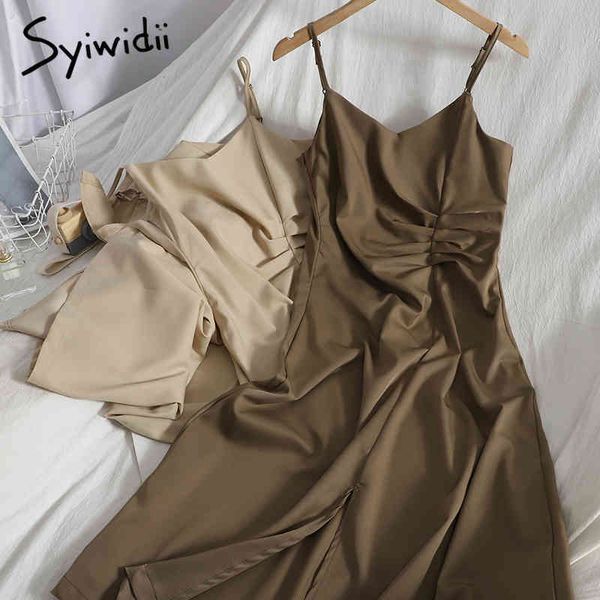 folds slit high waist camis dresses women zipper vneck sleeveless aline solid summer korean fashion clothing 210415, Black;gray
folds slit high waist camis dresses women zipper vneck sleeveless aline solid summer korean fashion clothing 210415, Black;gray