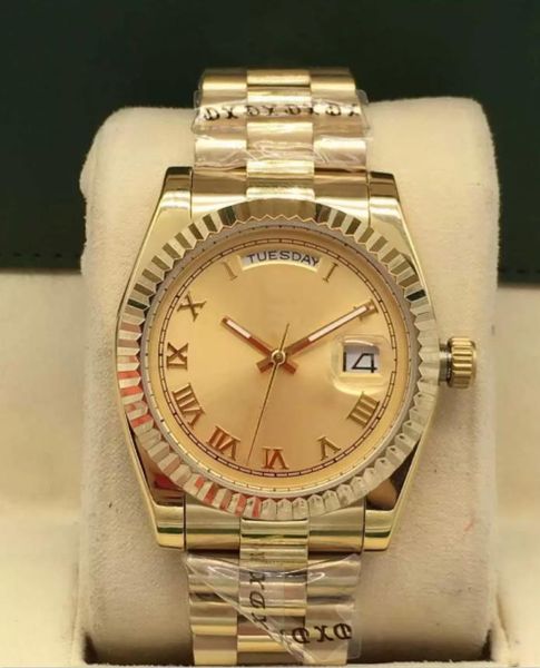 new fully automatic mechanical watch classic gold dial large window calendar folding buckle sapphire glass fashion star's choice, Slivery;brown
new fully automatic mechanical watch classic gold dial large window calendar folding buckle sapphire glass fashion star's choice, Slivery;brown