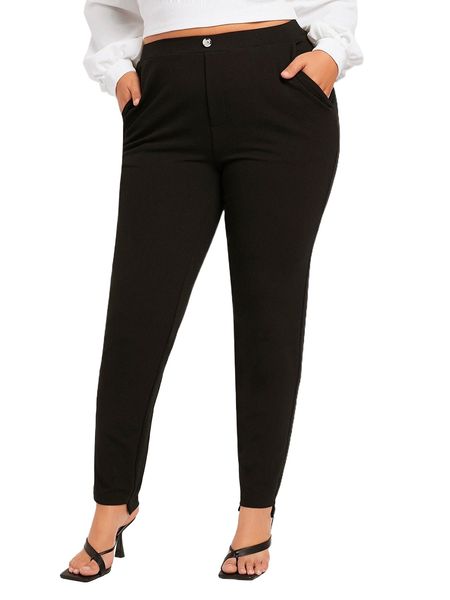 evolu plus solid slant pocket pants l8mi#, Black 
evolu plus solid slant pocket pants l8mi#, Black