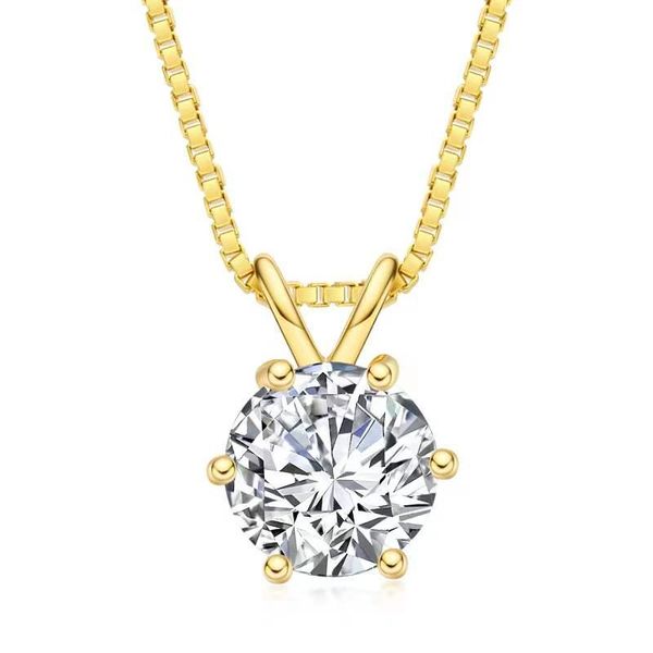 trendy pendant necklaces 925 sterling silver 1ct d color vvs1 round moissanite necklace plated 18k gold 6 prong women charm
trendy pendant necklaces 925 sterling silver 1ct d color vvs1 round moissanite necklace plated 18k gold 6 prong women charm