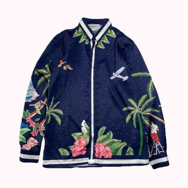 casablanca style surf club wave gradient flower silk long sleeve shirt men and women same designer shirts, White;black
casablanca style surf club wave gradient flower silk long sleeve shirt men and women same designer shirts, White;black