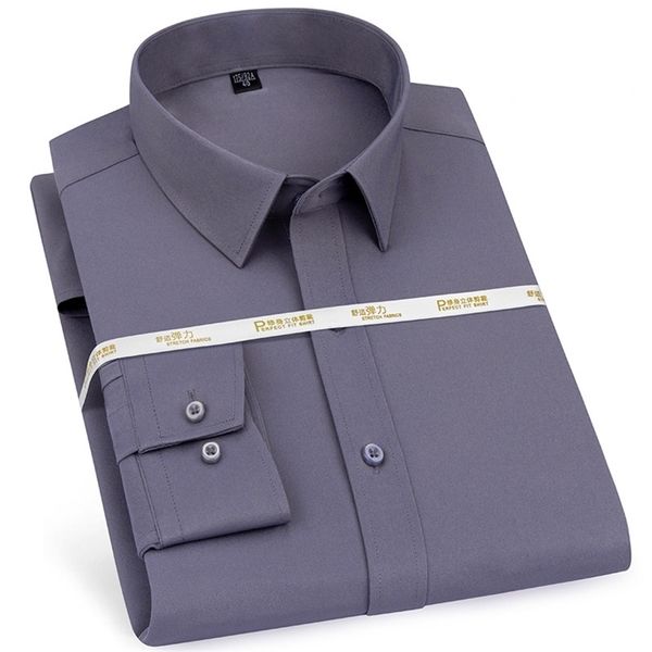 male long sleeve shirt classic solid stretch purple red casual soft pocketless formal office work menswear non iron men clothing 220324, White;black
male long sleeve shirt classic solid stretch purple red casual soft pocketless formal office work menswear non iron men clothing 220324, White;black