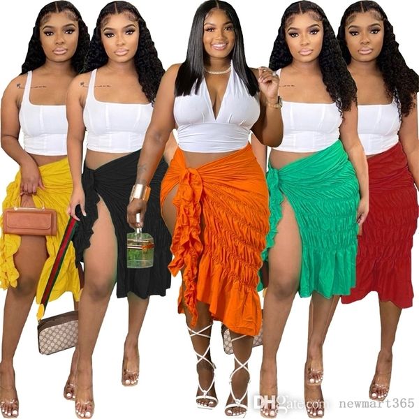 2022 womens designer skirt pleated split skirts irregular laces fashion short dress, Black
2022 womens designer skirt pleated split skirts irregular laces fashion short dress, Black