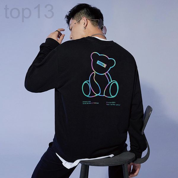 men's hoodies & sweatshirts designer 2022 autumn and winter new fashion brand sweater reflective bear guochao colorful men's loose, Black
men's hoodies & sweatshirts designer 2022 autumn and winter new fashion brand sweater reflective bear guochao colorful men's loose, Black