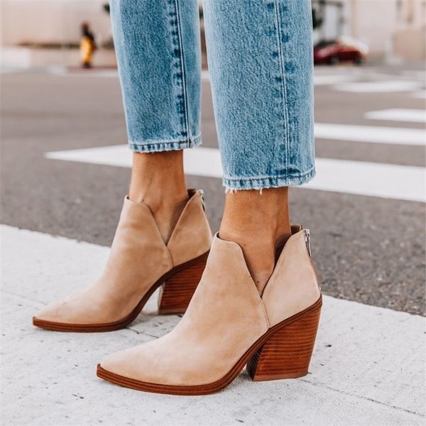 women ankle boots fashion boots for woman autumn winter pointed toe high heels zipper female shoes booties for females 201103, Black
women ankle boots fashion boots for woman autumn winter pointed toe high heels zipper female shoes booties for females 201103, Black