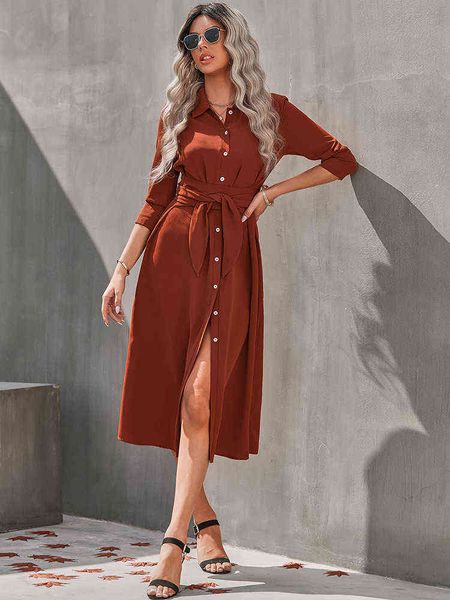 elegant fashion women's straight shirt dresses simple turn down collar long sleeve vestidos chic single breasted blouse dress, White
elegant fashion women's straight shirt dresses simple turn down collar long sleeve vestidos chic single breasted blouse dress, White