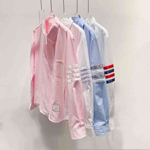 women's blouses shirts tb shirt white casual blue striped four bar cardigan spring and summer loose lazy coat ozf3
women's blouses shirts tb shirt white casual blue striped four bar cardigan spring and summer loose lazy coat ozf3