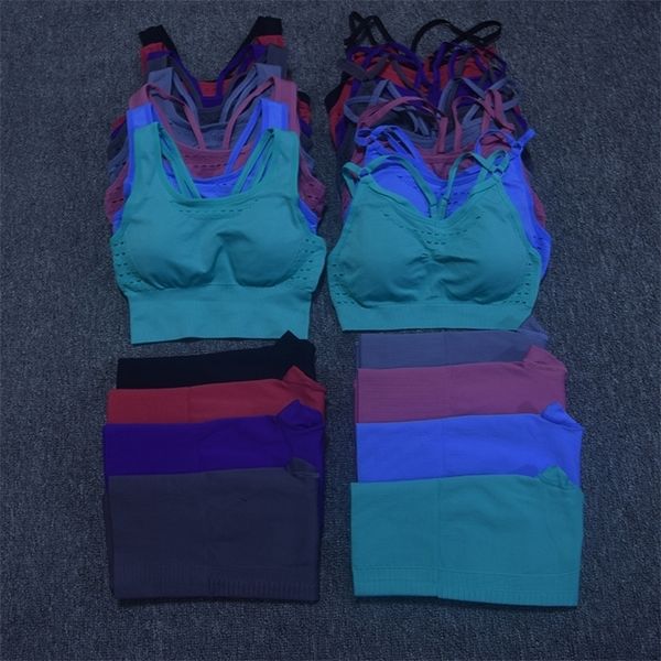24 colors sports suit yoga sets women gym clothes energy seamless leggings padded sports bra 2pcs fitness sportswear workout set t200115, Gray
24 colors sports suit yoga sets women gym clothes energy seamless leggings padded sports bra 2pcs fitness sportswear workout set t200115, Gray