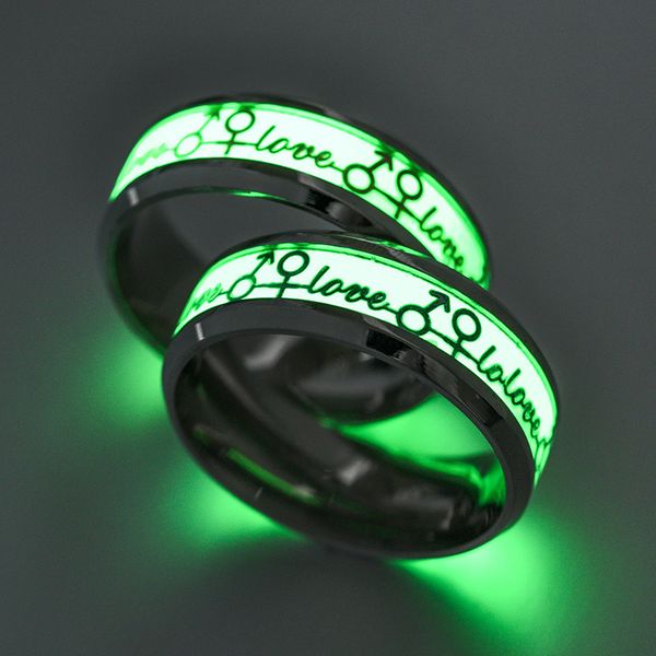 8mm titanium steel new luminous eternal love ring popular jewelry band rings designer wholesale, Silver
8mm titanium steel new luminous eternal love ring popular jewelry band rings designer wholesale, Silver