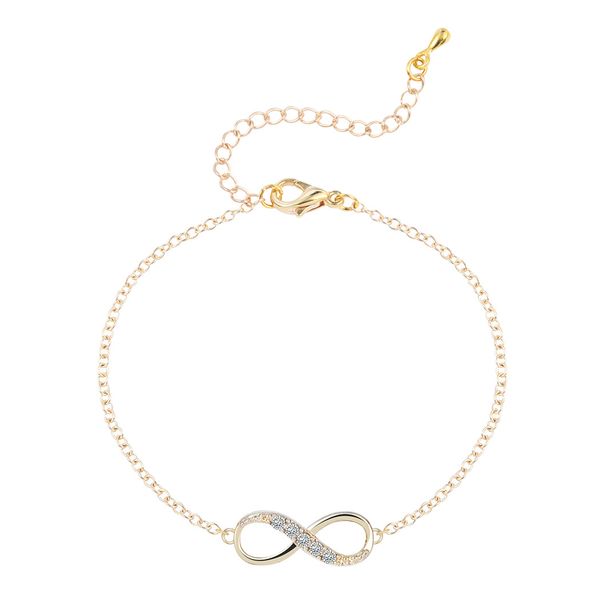 new design zircon diamond plated bracelet micro paved infinite for women for party, Golden;silver
new design zircon diamond plated bracelet micro paved infinite for women for party, Golden;silver