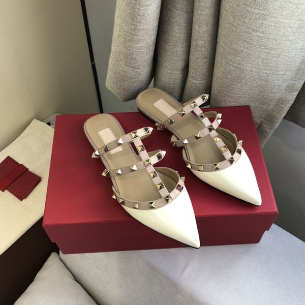 patent leather studs muller slippers shoes meat rivets with small tips dark gray powder particles joker slimming italy pearlescent leather w, Black
patent leather studs muller slippers shoes meat rivets with small tips dark gray powder particles joker slimming italy pearlescent leather w, Black