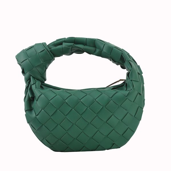 evening bags woven small tote bag summer high-quality soft pu leather hand phone purses woman clutch